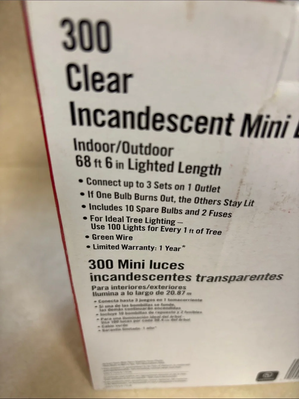 Home Accents Holiday 300 Clear Incandescent Mini Lights - Clear